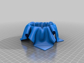 draped candle holder blender cloth 3d print model - Mito3D