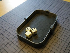 dice tray toy & game accessories board customizer d20 die dnd fun lid openscad 3d print model - Mito3D
