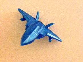 f-22 de l'avion chasse la paroi l'accrocher des véhicules en avion art replicator2 jouet transport 3d print model - Mito3D