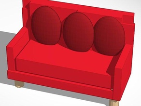 couch model furniture couchs funiture models sofa sofas 3d print model - Mito3D