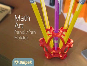 mathart matita penna titolare arredamento desktop art scrivania in ordine home office matematica arte pen la 3d print model - Mito3D