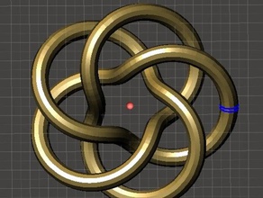 de forme pentagonale tore noeud les mathématiques l'art nœud 3d print model - Mito3D