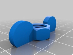 91 mm écrou à oreilles pièces personnalisé 3d print model - Mito3D