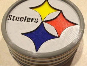 pittsburgh steelers coaster household football 3d print model - Mito3D