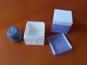 basit kutu mümkün ölçeği kaplar depolama 3d print model - Mito3D