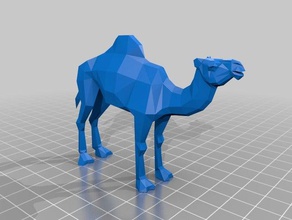 low-poly-Kamel 3d-drucken 3d print model - Mito3D