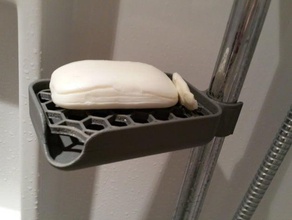 soap holder 25mm clip bathroom dish shower accessories 3d print model - Mito3D