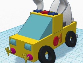 jouer tinkercad L'impression 3d génial bunny voiture complexe cool cswp ducs de danger pâques gratuit le général lee pulp fiction camion walking dead 3d print model - Mito3D