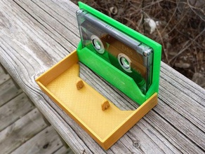 cassette tape case holder music album magnetic 3d print model - Mito3D