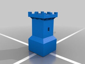 la torre de un castillo duplo compatible parte inferior del lego 3d print model - Mito3D
