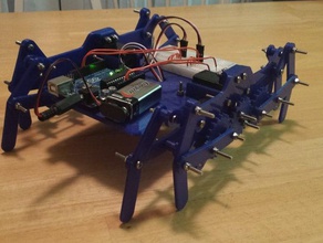 Impressos em 3d andando robô klann de ligação robótica arduino diy imprimir impresso servo simples assim curta 3d print model - Mito3D