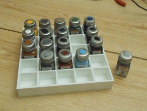 testors paint bottle tray diy holder organizer 3d print model - Mito3D