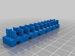 fischertechnik morsettiera 4mm 12 pin costruzione di giocattoli striscia il terminale 3d print model - Mito3D