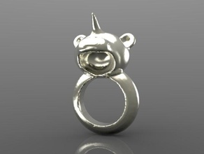 urso anel anéis A impressão 3d o personagem criativo laranja escultura digital 3d print model - Mito3D