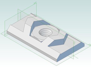 8020 10-capture-nut Aluminium-imperial Teile 10-24 10-32 erfassen Mutter extrudiert aus stranggepresstem Aluminium 3d print model - Mito3D
