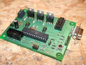 temperatur controller extruder board emc2 reprap over rs232 3d printer extruders eagle electronics pcb serial 3d print model - Mito3D