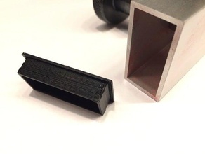 littlerp plaka uç 40 x 20 mm ekstruzyon profil kapak oluşturun 3d yazıcı parçaları Alüminyum, Alüminyum kap end-cap son kapağı 3d print model - Mito3D