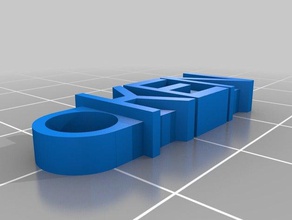 ken keychain flat organization customized 3d print model - Mito3D