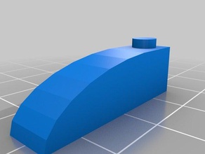 4 perno de la curva juguetes construcción personalizado 3d print model - Mito3D