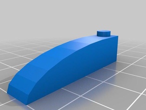5 stud Kurve Bau-Spielzeug kundengebundene 3d print model - Mito3D