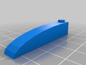 6 stud courbe jouets de construction personnalisé 3d print model - Mito3D
