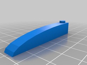 7 stud courbe jouets de construction personnalisé 3d print model - Mito3D