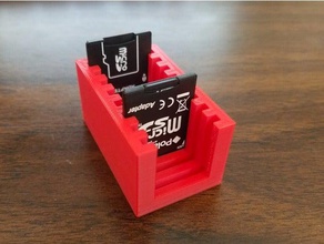 sd tarjeta de rack la oficina mínimo minimalista titular simple 3d print model - Mito3D