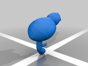 bizarre, l'oiseau bleu parois minces petit pied, mais c'est irrelavent super cool app smoothie de modélisation 3d l'art des outils l'outil d'oiseaux oiseaux 3d print model - Mito3D