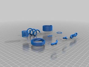 openscad library - springs helicoils elliptic rings coil spring helicoil helix linear extrude openscadtutorial 3d print model - Mito3D