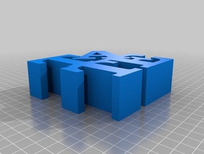 tate palavra coisa esculturas personalizado 3d print model - Mito3D