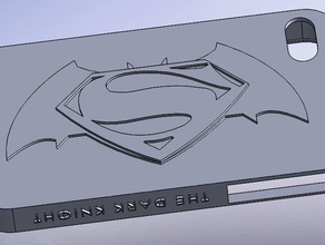 batman - superman iphone 4 case 3d printing 3d print model - Mito3D