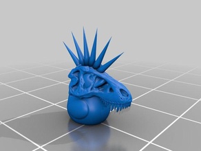 punk t-rex ördek yaratıklar eğlenceli yazdırın 3d print model - Mito3D