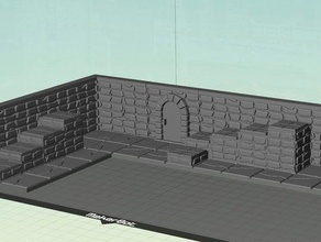 dungeon scale porte giochi dd dnd porta miniature scala le piastrelle muro 3d print model - Mito3D