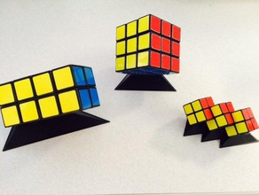 rubiks tour triple 2x2x2 puzzle stands jouets & accessoires de jeux 2x2 3x3 3x3x3 cube jeu rubik' le stand 3d print model - Mito3D
