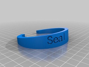brace yourself seal bracelets customized 3d print model - Mito3D