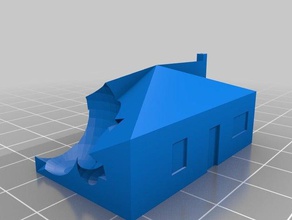 ww1 shelled house buildings & structures war 3d print model - Mito3D
