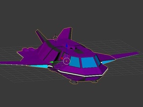simple space ship art 3d print model - Mito3D