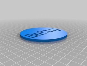 mon personnalisés personnalisables verre coaster-betty L'impression 3d personnalisé 3d print model - Mito3D