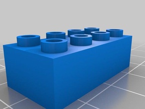 my customized lego-compatible 2x4 technic hole brick construction toys 3d print model - Mito3D