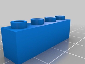 meu personalizadas de lego-compatível 1x4 técnica do furo tijolo brinquedos construção personalizado 3d print model - Mito3D