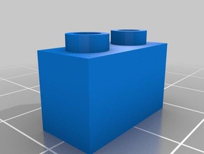 my customized lego-compatible 1x2 technic hole brick construction toys 3d print model - Mito3D