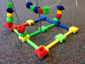 talão de montanha-russa brinquedos & games crianças cor personalizável kid labirinto modular multi multicolor quebra-cabeça rolo brinquedo seu mundo selvagem 3d print model - Mito3D