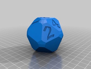 rounded version thing 619672 -- 20 sided die shift knob 5 speed automotive 3d print model - Mito3D