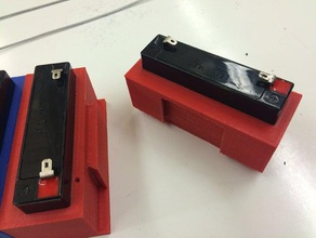 6v şarj edilebilir pil tutucu elektronik daisy zincirleme dc elektrik piller 3d print model - Mito3D