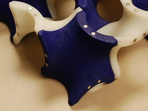 gyroid de montaje magnético bloque construcción juguetes modular 3d print model - Mito3D