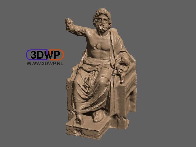 zeus scultura statua di scansione 3d scansioni & repliche 123d 123dcatch catch Scansione art grecia il greco l'arte greca meshmixer museo mitologia replica la 3D print model - Mito3D