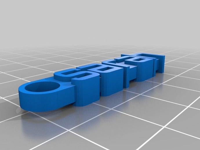 sarah message keychain organization customized 3D print model - Mito3D