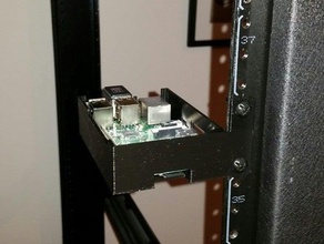 rack mountable raspberry pi b+ case electronics 1u b 3d print model - Mito3D