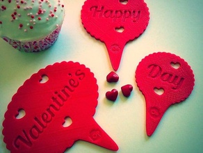 cuori & kiss caffè decorazione modelli il giorno di san valentino insieme cucina sala da pranzo cookie cutter utensile amore velenti 3d print model - Mito3D
