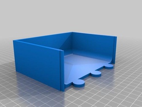 extendable container v2 end piece - 3d printing extendible holder tray 3d print model - Mito3D